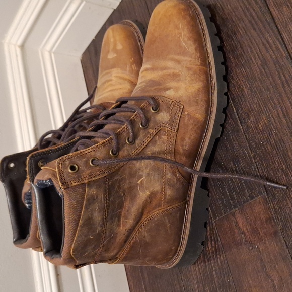 Furrow Brown Leather Boots Size 11 - Picture 2 of 10